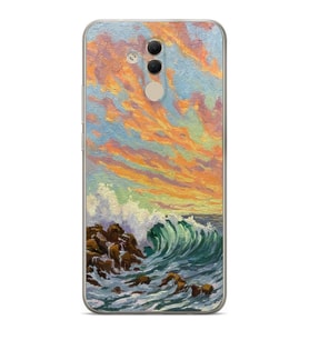 Huawei Mate 20 Lite Uyumlu Baskılı Yumuşak Silikon Şeffaf Telefon Kılıfı