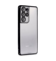 Samsung Galaxy S21 Ultra Kılıf Razer Lensli Silikon - Siyah