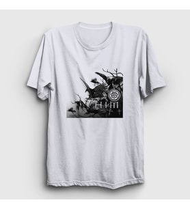Presmono Unisex Beyaz Doom Him T-Shirt 80423tt