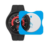 Samsung Watch 5 Pro 45mm Uyumlu Kolay Takılabilir Takma Aparatlı Temperli Cam Ekran Koruyucu (Renksiz)