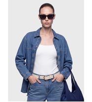 LCW Comfort İndigo Kadın Jean Gömlek Tunik