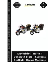 Özel Üretim Klasik Vintage Motosiklet Tasarımlı Dekoratif Biblo Kumbara Özellikli Reçine Malzeme