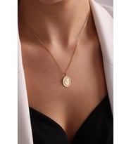 Kişiye Özel Sincap Figürlü Zarif Kolye 925K Gümüş (Gold)