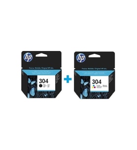 HP 304 Siyah N9K06AE + Hp 304 Renkli N9K05AE Avantaj Kartuş Seti