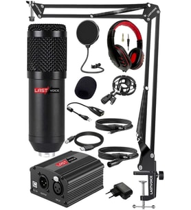 Lastvoice BM800H Stüdyo Mikrofon Phantom Kulaklık Stand Kayıt Seti