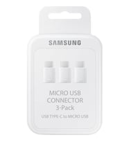 Samsung Micro USB to USB Type C Adaptörü Orjinal 3-Pack EE-GN930KWEGWW (Beyaz)