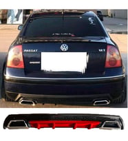Vw Passat B5 Kırmızı Difüzör Çiftli Kare Egzoz Görünümlü D Tip Difizör