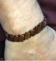 Doğal Kuka Ağacı Erkek Asansörlü Ayarlanabilir Bileklik eub117 (Kahverengi)