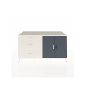 Kronos Konsol 2 Raflı 3 Çekmeceli 2 Kapaklı 176x59x99 Aytaşı-Antrasit/Aytaşı