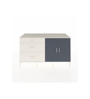 Kronos Konsol 2 Raflı 3 Çekmeceli 2 Kapaklı 176x59x99 Aytaşı-Antrasit/Aytaşı