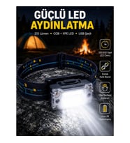 Mey İthalat® Taşınabilir Şarjlı LED Fener XPE95LM COB120LM Manyetik Gövde Yeni Nesil