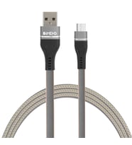 İmeng 3.1A UsbA to Micro Örgülü Data ve Şarj Hızlı Kablosu ML108 Gri