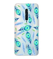 PrintiFy Oppo Reno 2Z  ile Uyumlu 1mm Slim Fit Nazar Boncuğu 3 Baskılı Şeffaf  Kılıf