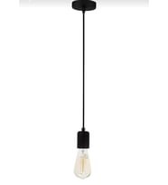 Rys Retro Modern Tekli Siyah Metal Sarkıt Avize