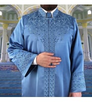 Lüks Mavera İmam Cübbesi- İndigo