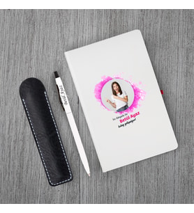 Kişiye Özel Kolay Yetişmiyor Seti Beyaz Defter & Metal Beyaz Tükenmez Kalem