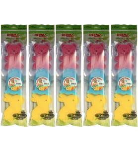 Derma Naturel 3 Lü Renkli Bebek Banyo Süngeri (5 Li Set)