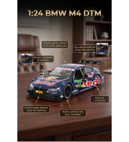 1:24 BMW M4 DTM Metal Model Araba Diecast Açılabilir Kapı