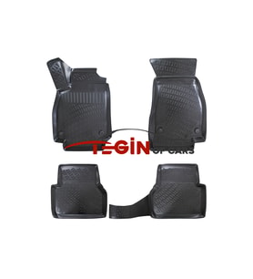 Audi A7 2022 3D Havuzlu Paspas Siyah (Karışık)