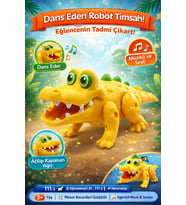 Dans Eden Robot Timsah Eğlence Hareket ve Kahkaha Bir Arada Dansçı Crocodile (Sarı)