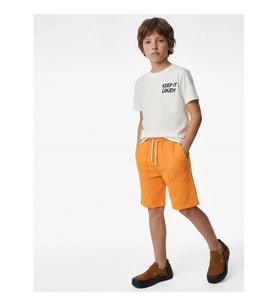 Koton Baskılı Pamuklu Beyaz Erkek Çocuk T-Shirt 6Skb10530Tk