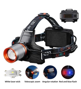 Bedotech Bd-8 13W Tg + Smd Led Alüminyum Alaşımlı Zoomlu Type-C Şarjlı Kafa Feneri