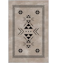 Eliana Home Baskılı, Yıkanabilir Kaymaz Taban Salon Halısı LNA0159-SD858 100x150 cm (Kahverengi)