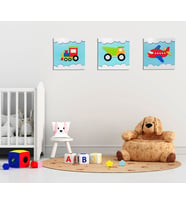 3lü Set Duvar Süsü Çocuk Odası Tablo