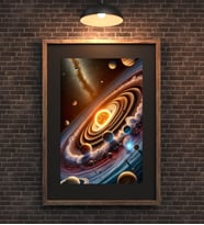 Galaksi Uzay Metal Poster Metal Tablo Metal Üzerine Baskılı Metal Poster Ev Duvar Dekorasyon