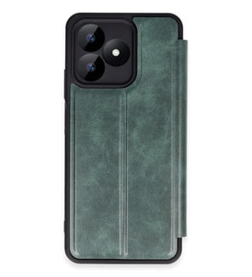 Newface Realme Note 50 4G Kılıf Flip Cover - Koyu Yeşil