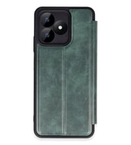 Newface Realme Note 50 4G Kılıf Flip Cover - Koyu Yeşil