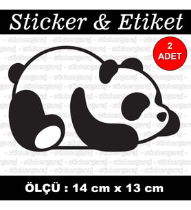 uyuyan güzel panda hayvan etiket sticker - 2 adet çıkartma araba motosiklet kask atv tablet pc buzdolabı otomobil bilgisayar uyumlu