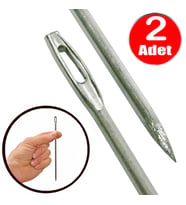 Metal Çuvaldız 15cm Yorgan İğnesi No7 Kalın Dikiş İğne Mil Tığ -2 Adet