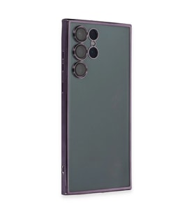 Samsung Galaxy S22 Ultra Kılıf Razer Lensli Silikon - Mor