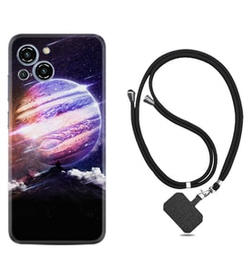 Reeder S23 Max Pro Kılıf Silikon Boyun Askılı İpli Desenli Silikon Super Planet 1797