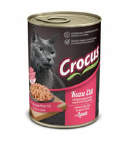 Crocus Kuzu Etli Kedi Yaş Mama 400gr (Kahverengi)