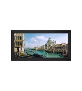 Manzara Temalı Kanvas Tablo 80 x 110 cm Siyah Çerçeve