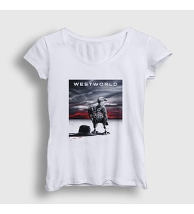 Presmono Kadın Beyaz Cover Westworld T-Shirt 223050tt (Beyaz)