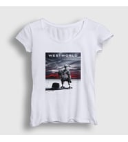 Presmono Kadın Beyaz Cover Westworld T-Shirt 223050tt (Beyaz)