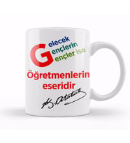 Mustafa Kemal Atatürk Sözü Kupa Bardak Porselen