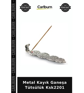 Özel Üretim Dekoratif Hediyelik Obj Aksesuar Metal Kayık Ganeşa Tütsülük
