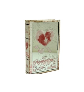 Kutu Kitap Aynalı Valentine Dekoratif Hediyelik