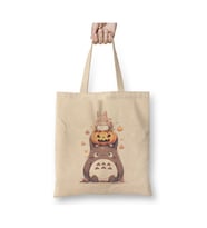 Totoro Spirited Away Halloween Bez Çanta Uzun Saplı Alışveriş Çantası Plaj Çantası (Beyaz)