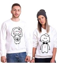 Tshirthane Gelin Damat Sevgili Kombinleri Sweatshirt Kombini (Tek Ürün Fiyatıdır.)