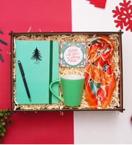 Yılbaşı Hediye Seti& Defter, Touchpen Kalem, Kupa, Fular
