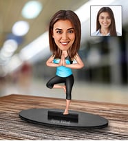 Kişiye Özel Yogacı Tasarımlı Karikatür Biblo