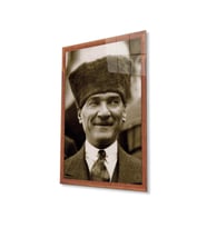 Atatürk Cam Tablo 4mm Dayanıklı Temperli Cam, Atatürk Glass Wall Art (Çok Renkli)
