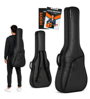 Fourtune Luca Siyah Klasik Gitar Kılıfı Kalın Taşıma Çantası (Eğitim Metodu Hediye)