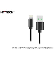 Hytech HY-X93 1m 2.A iPhone Lightning Şarj Kablosu Siyah