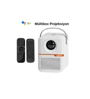 Yüksek Kaliteli 4/64GB Android 10 Projeksiyon Seti M8 Kumanda ile